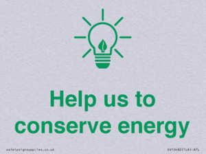 Help us to conserve energy 